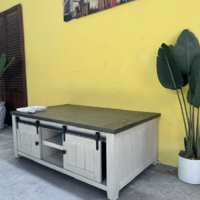 Bàn trà sofa 2 cửa lùa sang trọng Tundo KT Ngang 127 x Sâu 76 x Cao 48cm