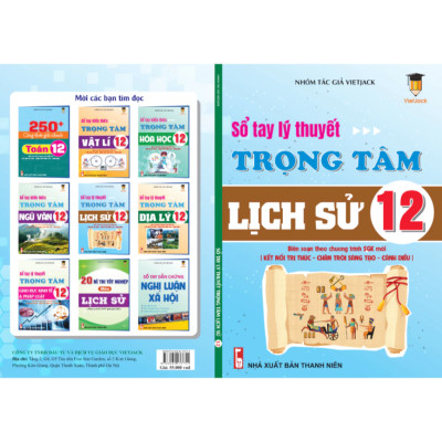 Sách - Sổ tay lí thuyết trọng tâm Lịch Sử 12 VietJack - 2025 theo chương trình mới cho 2k7