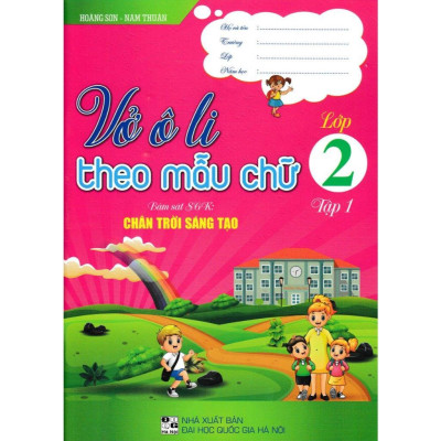 Sách - Vở Ô Li Bài Tập Toán Lớp 2 + Vở Ô Li Theo Mẫu Chữ Lớp 2 - Bám Sát SGK Chân Trời Sáng Tạo - Combo 4 Cuốn - Hồng Ân