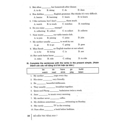 đề kiểm tra tiếng anh 7 (dùng kèm sách giáo khoa kết nối)