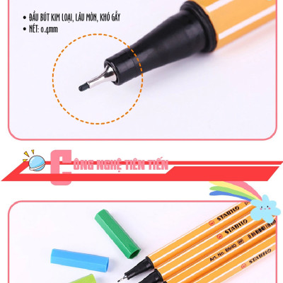 Bút kim STABILO Point 88 0.4mm (PT88) - Xanh ngọc (13)