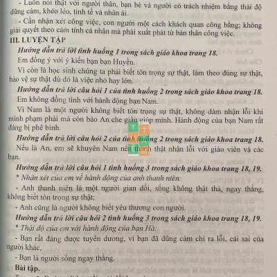 Sách - Hướng dẫn trả lời câu hỏi và bài tập Giáo dục công dân lớp 6 (Chân trời sáng tạo)