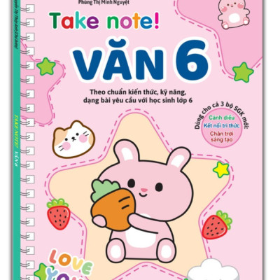 sách - combo 2c TAKE NOTE! Văn 6 (không lò xo) và 6000 từ vựng tiếng anh thông dụng