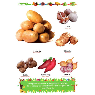 Từ Điển Tranh Về Rau - Củ - Quả - Hoa (Bìa Mềm) - Bản Quyền
