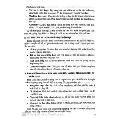 Sách - Ứng dụng trí tuệ nhân tạo AI trong dạy và học giáo dục kinh tế và pháp luật (dành cho giáo viên và học sinh) HA