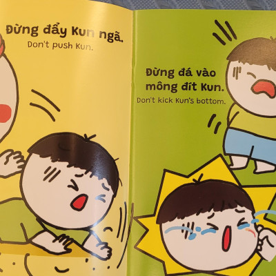 Sách Ehon Miu Bé Nhỏ Phần 3 Song Ngữ - Đừng Bắt Nạt Nhé