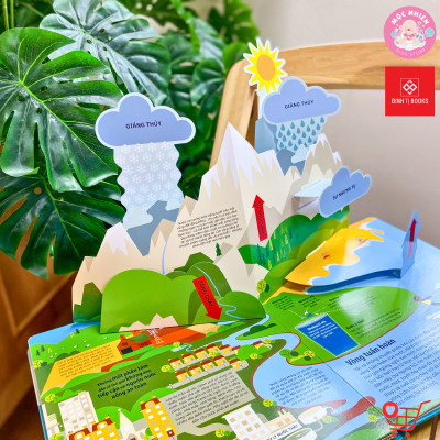 Sách - Tớ yêu khoa học - Chuyến phiêu lưu của nước và não bộ - Đa tương tác lật mở, kéo đẩy và hình dựng 3D - Đinh Tị Books