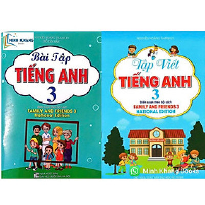 Combo Bài Tập Tiếng anh lớp 3+ Tập viết Tiếng Anh lớp 3 - National Edition (Theo bộ sách family and friends 3)-HA