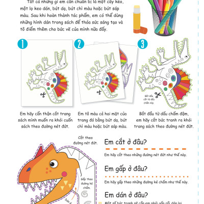 Cắt, Gấp, Tô Màu - Thế Giới Khủng Long