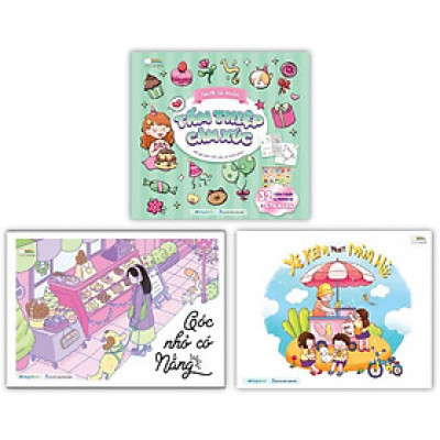 Combo Sách Tô Màu Xe Kem Ngọt Mùa Hè + Góc Nhỏ Có Nắng + Tấm Thiệp Cảm Xúc (Bộ 3 Cuốn)
