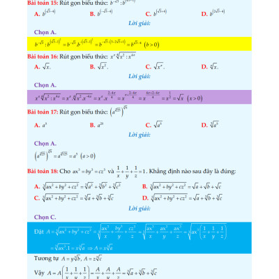 LÀM CHỦ BÀI TẬP TRẮC NGHIỆM MŨ - LOGARIT - SỐ PHỨC VÀ BÀI TOÁN LÃI SUẤT KÉP_KV