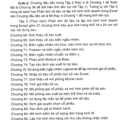 Thực Hành Phân Tích Dữ Liệu Và Lập Mô Hình Kinh Doanh Trong Excel - STK