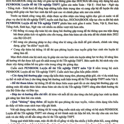 PENBOOK - Luyện đề thi tốt nghiệp THPT môn Vật lí - Cập nhật theo xu hướng mới nhất 