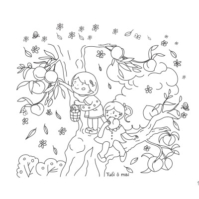 Sách - Vẽ cho em một màu bình yên - Hành trình tô màu đến thế giới an lành