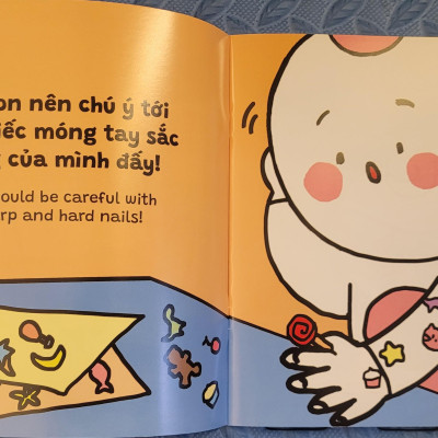 Sách Ehon Miu Bé Nhỏ Phần 4 Song Ngữ - Miu Bé Nhỏ Đừng Cắn Móng Tay Nhé