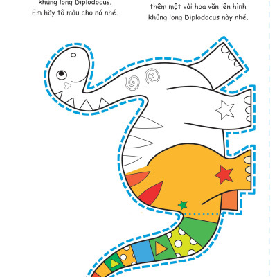 Cắt, Gấp, Tô Màu - Thế Giới Khủng Long