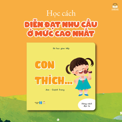 Sách - Bộ Bé Học Giao Tiếp 4 cuốn - Bồi cứng & Song ngữ Việt-Anh