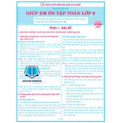 Sách - Giúp Em Ôn Tập Toán Lớp 9 (Dùng Chung Cho Các Bộ SGK Hiện Hành)