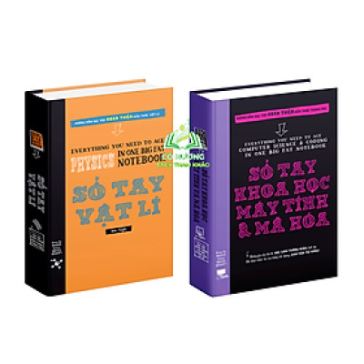 Combo sách Sổ tay Vật Lí và Sổ tay Khoa học máy tính và mã hóa 2 cuốn lớp 8 đến lớp 12