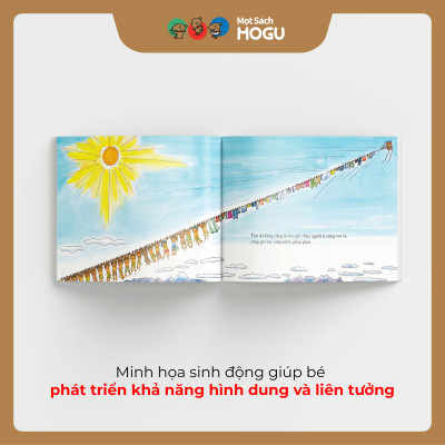 Truyện Ehon bé 3-4-5 tuổi - Mẹ giặt đồ ngày mây