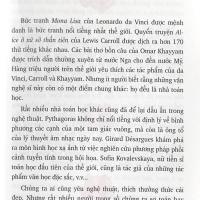Toán Học và Nghệ thuật (Tái Bản)