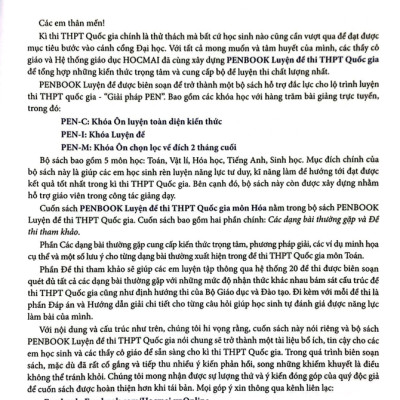 PENBOOK - Luyện đề thi tốt nghiệp THPT môn Hóa học - Cập nhật theo xu hướng mới nhất 