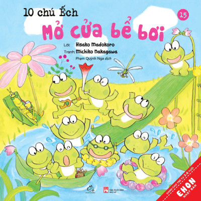 Sách Ehon - Combo 10 chú Ếch phần 3 từ tập 13 đến tập 18 gồm 6 cuốn: Món quà đặc biệt, Đi Picnic, Mở cửa bể bơi, Lần đầu đi cắm trại, Cùng nhau ngắm trăng, Lễ hội mùa Thu