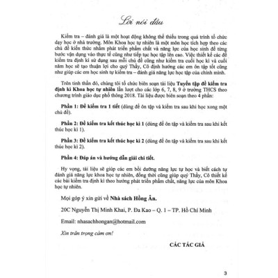 Sách - Tuyển Tập Đề Kiểm Tra Định Kì Khoa Học Tự Nhiên lớp 6-7-8-9