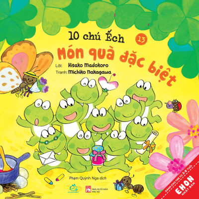 Sách Ehon - Combo 10 chú Ếch phần 3 từ tập 13 đến tập 18 gồm 6 cuốn: Món quà đặc biệt, Đi Picnic, Mở cửa bể bơi, Lần đầu đi cắm trại, Cùng nhau ngắm trăng, Lễ hội mùa Thu