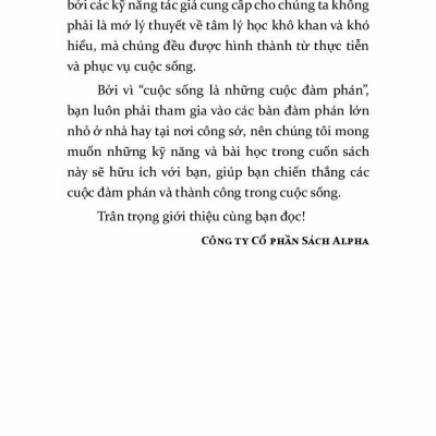 Đừng Bao Giờ Chia Đôi Lợi Ích Trong Mọi Cuộc Đàm Phán