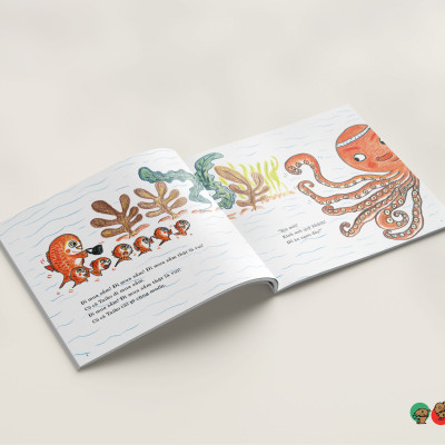 Truyện Ehon bé 3-4-5 tuổi - Cô cá Seitouchi Taiko muốn đi dự tiệc