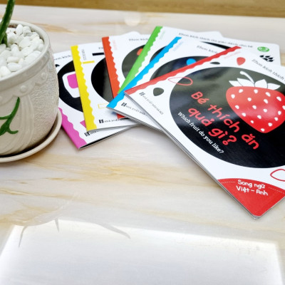 1 Cuốn Trong Trọn Bộ 6 Cuốn Ehon  Kích Thích Thị Giác cho bé Song Ngữ Việt Anh - In mực chiết xuất tự nhiên - Chất liệu giấy ảnh chịu nước, chống thấm nước - Bé gặm nhấm không rách