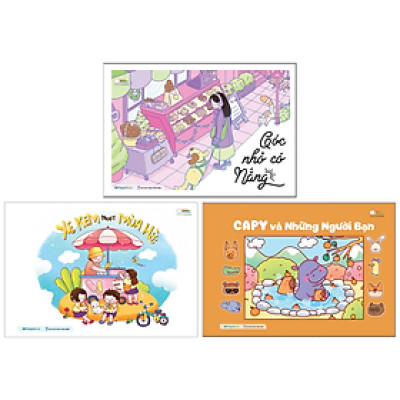 Combo Sách Tô Màu Góc Nhỏ Có Nắng + Xe Kem Ngọt Mùa Hè + Capy Và Những Người Bạn (Bộ 3 Cuốn)