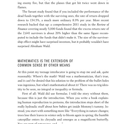 How Not To Be Wrong: The Power Of Mathematical Thinking