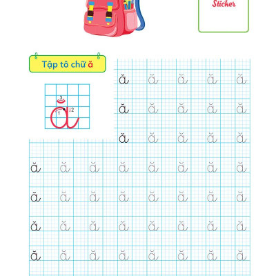 Cùng Khủng Long Học Nét Cơ Bản Quyển 3 (Chữ Cái Đầu Tiên) Bé Trai