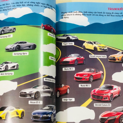 Sách - Bách khoa toàn thư về các loại ô tô - 1000 miếng dán hình thông minh - Siêu xe