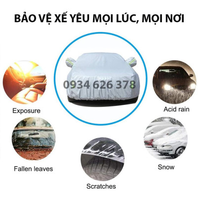 Bạt phủ ô tô Toyota Raize 3 lớp tráng bạc thông minh, chất liệu vải dù oxford cao cấp, áo chùm bảo vệ xe 4,5,7 chỗ