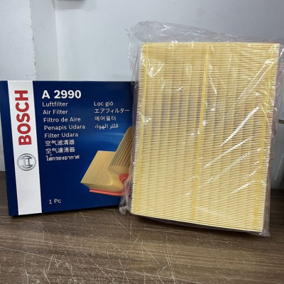 Lọc Gió Động Cơ BOSCH A2990 cho xe Toyota Fortuner 2.4/2.7 (15-), Hilux 2.4 (17-), Innova 2.0 (17-), Made in China