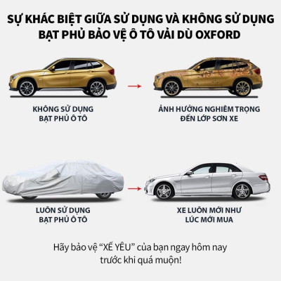 [FORTUNER] Bạt phủ xe ô tô 7 chỗ cỡ to Toyota Fortuner , áo chùm phủ kín bảo vệ xe ô tô chất liệu vải dù oxford 
