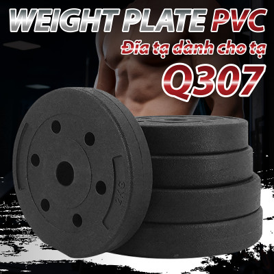 BG Bánh Tạ Nhựa 1.5kg Đặc Ruột - Tạ Miếng Nhựa -  Sẵn Kho Giao Liền