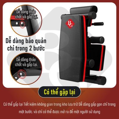 BG Ghế tập tạ đa năng SU-222 ,Ghế tập thể dục đa năng - Hỗ trợ tập các bài tập tạ, cơ bụng, cơ tay gấp gọn - Chất liệu khung thép và đệm xốp bọc da PU (hàng nhập khẩu)