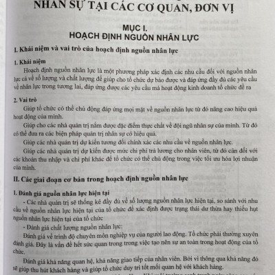 Quản trị nhân sự và các kỹ năng nghiệp vụ về tổ chức hành chính nhân sự