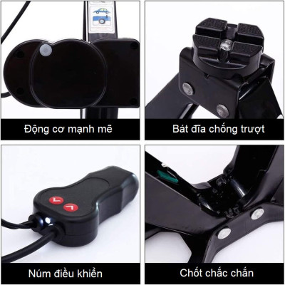 Bộ nâng kích gầm điện ô tô nhãn hiệu ROGTZ Công suất 100W, tải trọng 2000kg, Điện Áp : DC12V, dòng 10A - Hàng nhập khẩu