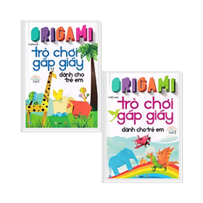 COMBO ORIGAMI - TRÒ CHƠI GẤP GIẤY DÀNH CHO TRẺ EM ( BỘ 2 TẬP )