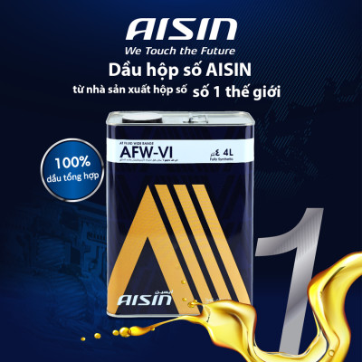 Nhớt Hộp Số Tự Động AISIN AFW-VI Dexron VI 4 Lít ATFDVI4S - Nhập Khẩu Chính Hãng