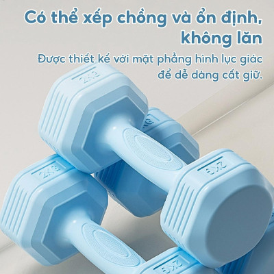 Tạ tay Tay Nhựa 314 - 4KG cao cấp Tập Gym tại nhà (hàng nhập khẩu)