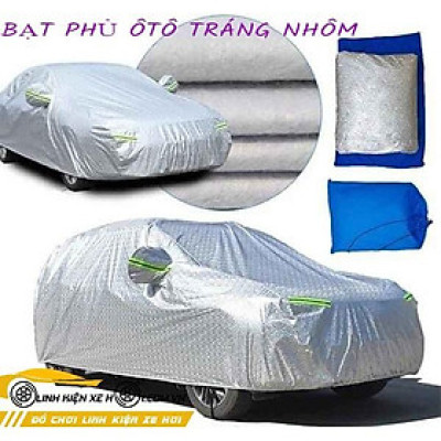 BẠT PHỦ Ô TÔ TRÁNG NHÔM - Chống nắng - Chống nóng - Chống mưa - Chống xước - kháng trộm gương xe