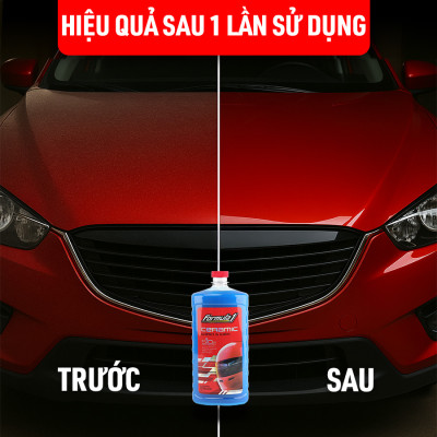 Dung Dịch Rửa Xe Ceramic SiO2 FORMULA 1 617700 946ml 2 Trong 1 Rửa & Phủ Bóng Chống Tia UV - Nhập Khẩu Chính Hãng