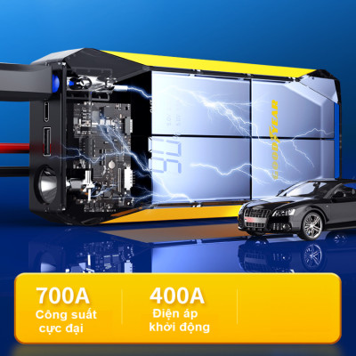 Bộ kích điện ô tô, kiêm pin sạc dự phòng Goodyear GY-5295 10000mAh - Hàng Nhập Khẩu
