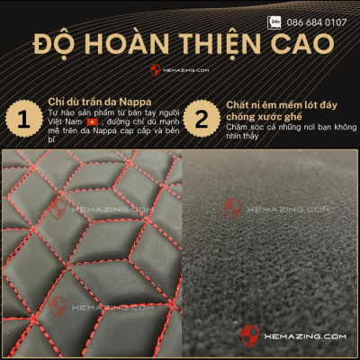 Đệm Nằm ô tô VINFAST LUX SA2.0 - Thiết kế 4 Khay Dọc Trợ Lực - Đệm không bơm như đệm hơi ô tô